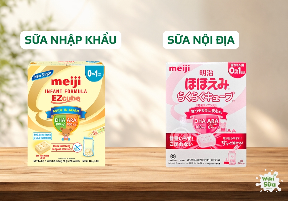 Sữa Meiji Infant Formula EZcube cho trẻ từ 0–1 tuổi
