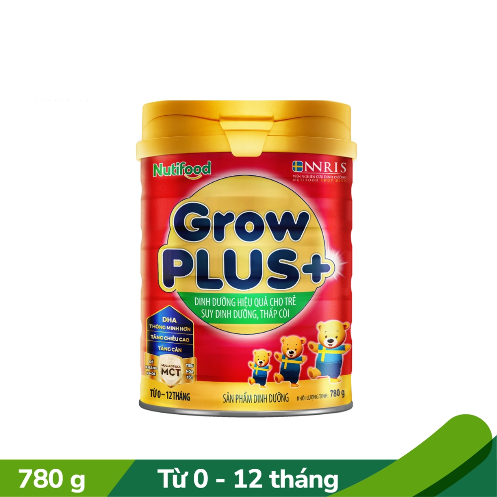 Nutifood GrowPLUS+ Suy Dinh Dưỡng (từ 0-12 tháng tuổi) lon 780g (Đỏ)