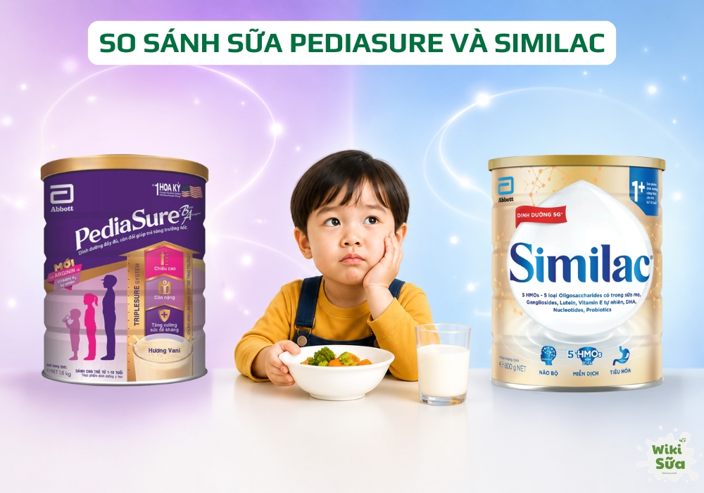 so sánh sữa pediasure và similac
