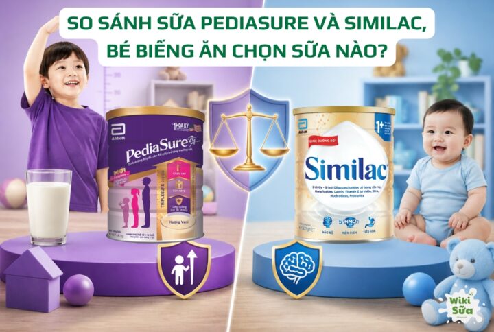 so sánh sữa pediasure và similac