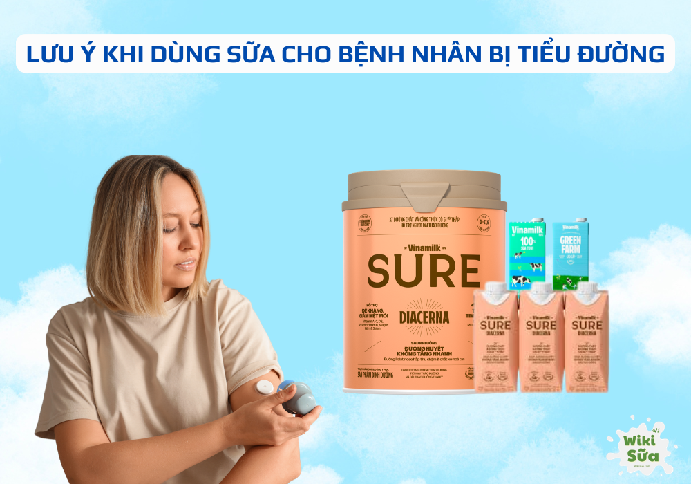 Lưu ý khi dùng sữa cho bệnh nhân bị tiểu đường