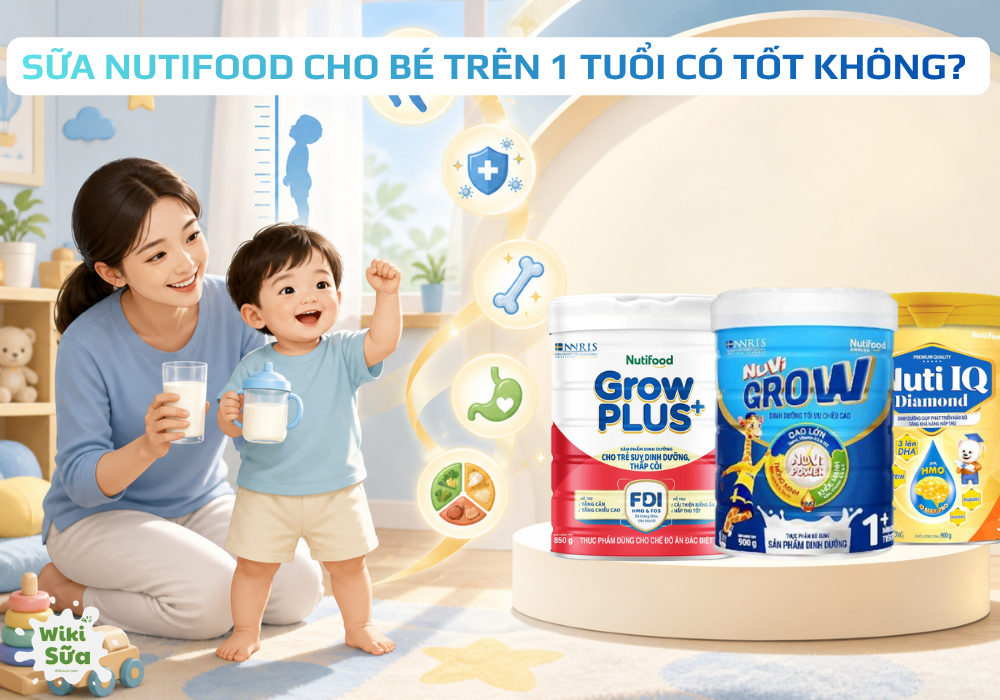 Sữa Nutifood hỗ trợ bé trên 1 tuổi phát triển khỏe mạnh và toàn diện
