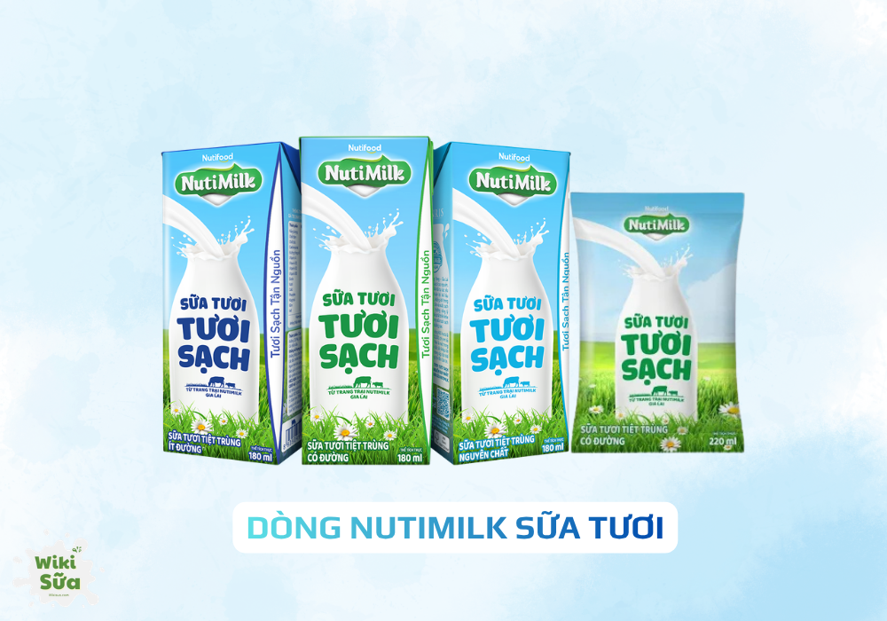 Dòng NutiMilk sữa tươi
