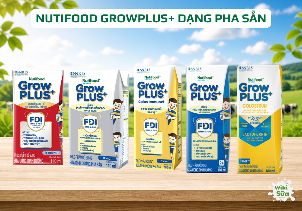 Sữa Nutifood GrowPLUS+ dạng pha sẵn