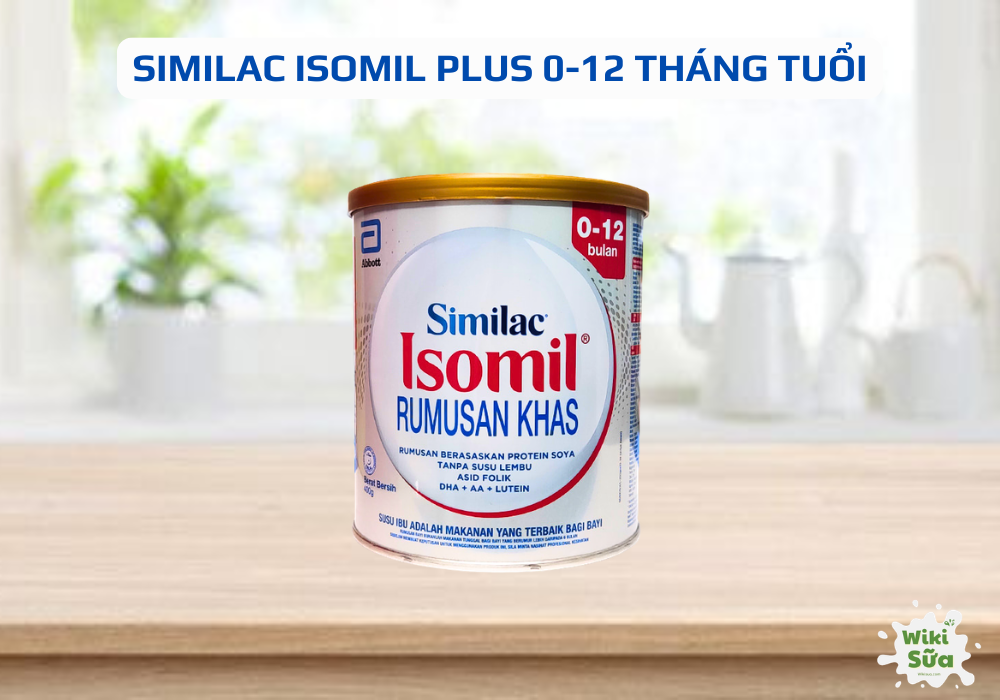 Similac Isomil Plus 0-12 tháng - sử dụng đạm đậu nành, phù hợp với trẻ dị ứng đạm sữa bò hoặc không dung nạp lactose. 