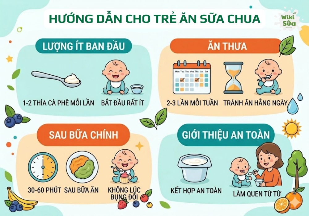cách cho trẻ 6 tháng ăn sữa chua đúng cách